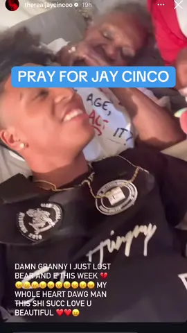 Pray for Jay cinco he lost his grandma 💔🕊️#fyp #foryoupage #jaycincoo 