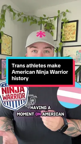 Trans athletes are having a moment on #AmericanNinjaWarrior right now.  The popular obstacle course competition show is currently on its 17th season. And for the first time in the show’s history, two out trans men were featured as competitors. Jenson Little, a doctor of physical therapy from New York, competed in previous seasons of the show before coming out as trans. He came back this year to represent himself and other trans athletes on a major stage. @Clayton Jay, an auto detailer and content creator from Iowa, has been using social media to document his journey as a rookie trans athlete on the show. American Ninja Warrior is a uniquely gender-neutral athletic competition, with the courses and obstacles the same for everybody regardless of gender. Because of that, the show has opened doors for female athletes to get recognition in typically male-dominated arenas—and it could very well do the same for trans athletes.  Clayton and Jensen might not have made it to the American Ninja Warrior finals, but they’re using their platforms to defy expectations and continue to represent trans athletes on and off screen. 💪🏳️‍⚧️ #transathlete #sports #trans #lgbtqnews #news #ninjawarrior 