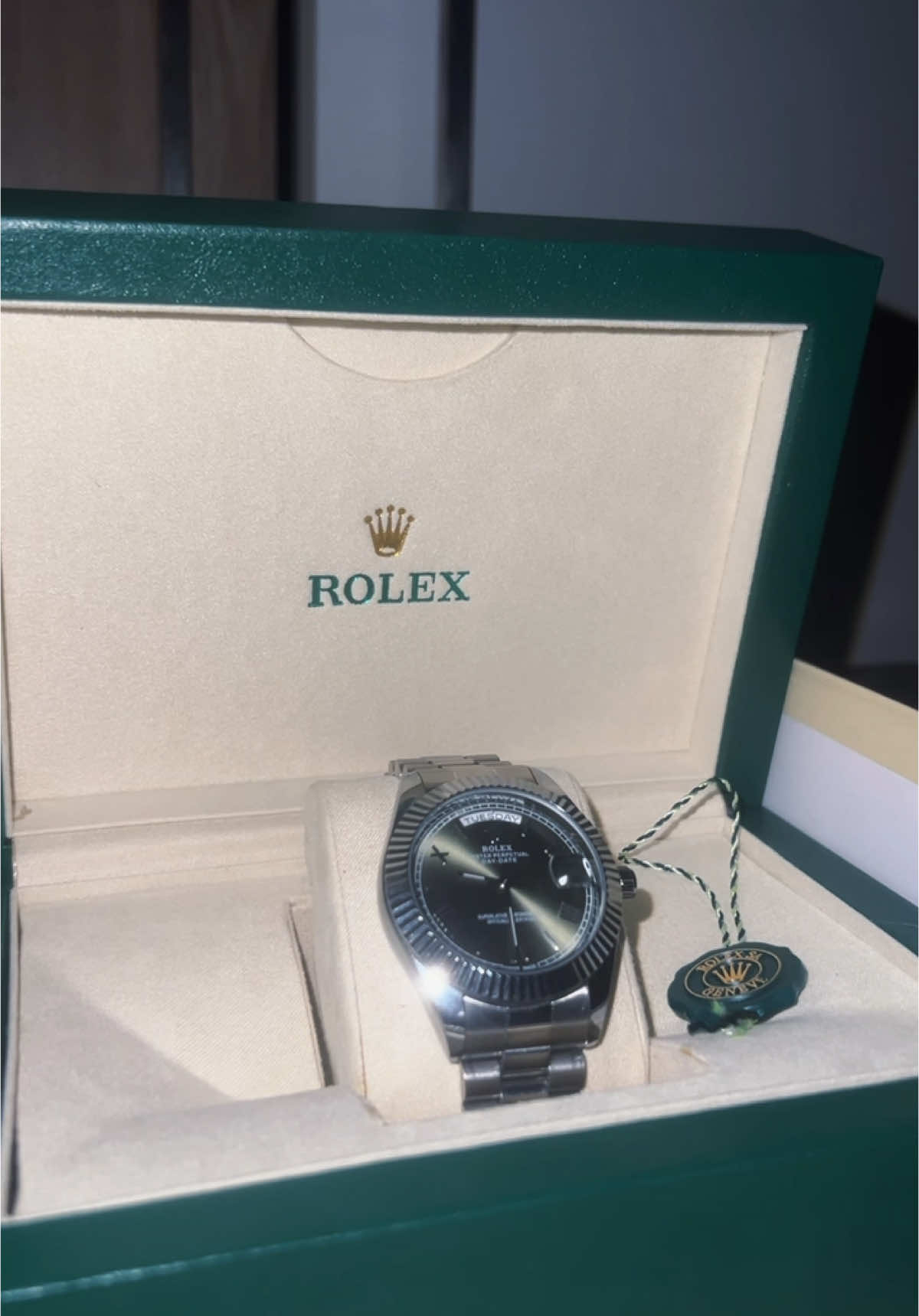 Dream watch✅alhamdulliah@M73 @Abdullah @7mood @حريز@𝐊.𝟏𝟑🤙 @#rolex #daydate #dayjust #watch #olivegreen #dreamwatch #allhamdulliah #mashalah #fyp