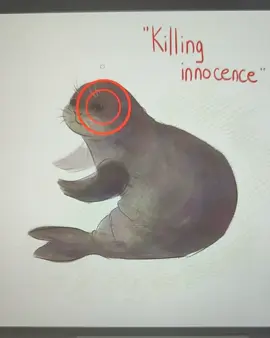 Carribean Monk Seals didn't fear humans, and because of their curious and docile nature, they were unfortunately hunted to extinction.  #killinginnocence #seals #seal #pinnipeds #pinniped #carribeanmonkseal #art #illustration #fyp #drawing #digitalartist 