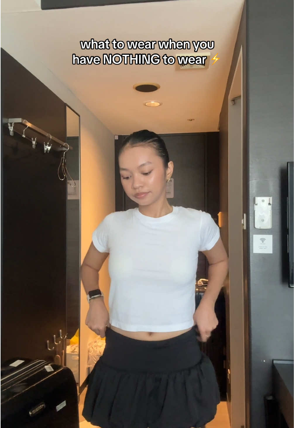 what to wear when you have NOTHING to wear ⚡️  #OOTD #ootdfashion #outfitsforyou #outfitideas #fashion #outfit #outfitsforyou #ootdoftheday #bubbleskirt 