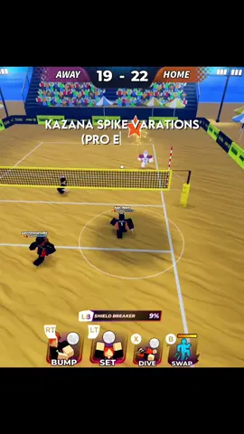 How to spike with Kazana #roblox #fyp #robloxgame #volleylegends #haikyuu #animefyp #kazana #alan_libero #volleyballgame 