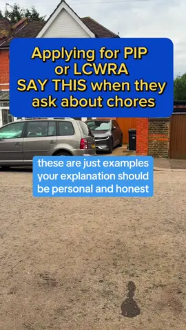 Applying for pip or LCWRA say this when they ask about chores #2025 #UK #creatorsearchinsights #fyp #foryoupage❤️❤️ #breakingnews #tranding #videoviral #uknews #Capcut #unfreezemyacount #unitedkingdom #500k #pip 