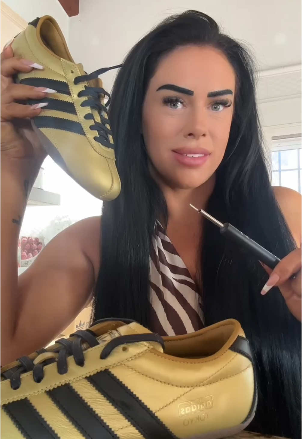 The only 24k gold adidas trainers in the world #adidas #24kgold #24kgoldtrainers 