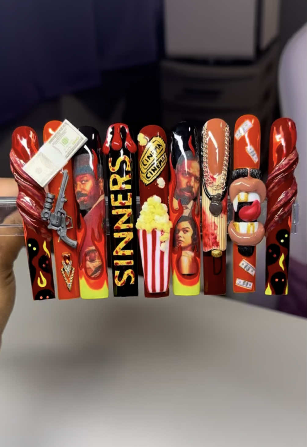 🔥SINNERS🔥 #nailtexh4life #creativenailartist #fyp 