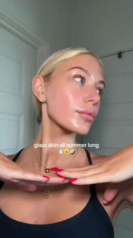 glass skin for life 🪞 products used: @SKIN1004 US - Centella Quick Calming Pads, Centella Ampoule, + Centella Soothing Cream @rhode skin - Glazing Milk xoxo