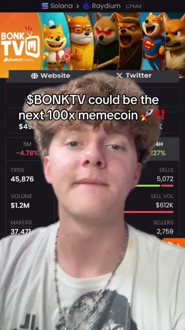 #greenscreen $BONKTV could be the next 100x memecoin 🚀 #memecoins #solana #crypto 