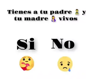 tienes a tus padres vivos sí 🥰 o no 😭