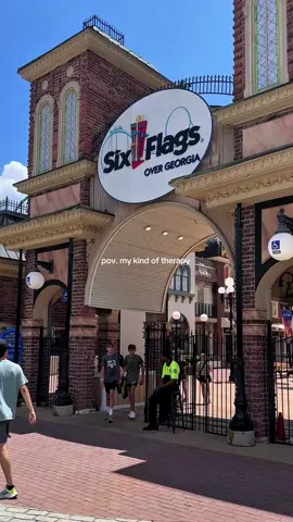 Sometimes all you need is a rollercoaster and no responsibilities. 🎢🎟️🍦 #Fyp #Foryoupage #Tiktok #Atlanta #SixFlagsOverGeorgia #Therapy #Themepark  