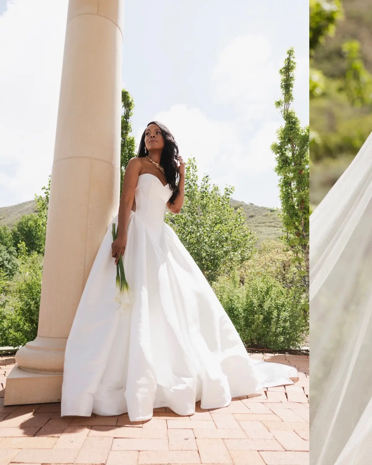 The Aberdeen Vida gown by Maggie Sottero is the moment!!! Drop waist, sweetheart neckline, lace-up corset in stunning yarn-dyed Mikado. She’s giving luxury, drama, and romance all in one. And don’t even get me started on the perfect fit and that illusion back with exposed boning detail. Divine! Just like in a fairytale, I felt like a princess in her castle. Timeless! ✨ But wait, there’s more… The diamond white Mikado fabric isn’t just luxurious — it’s more responsibly made. Maggie Sottero’s supply chain partner is using a water and energy-saving yarn-dyed process in the making of this fabric, achieving an estimated 70% reduction in water use and carbon emissions. They’ve also achieved OEKO-TEX® Standard 100 certification, meaning this fabric has been tested for harmful substances and is safe to wear against skin. Iconic! Undeniably stunning! Every detail in this gown tells a story of style and substance. 📌 Save this for your dream dress shortlist or send it to a bride who needs a show-stopping moment! • Wedding Gowns by @Maggie Sottero Designs  • Photography by Michelle Baughan • Hair & Makeup by Keri Hatfield • Flowers by Holland Events • Venue @Siempre Utah  #MaggieBride #BeautifulImpact #MaggieSottero #Ad #weddingdress #bridalinspo #bridetobe #weddinginspiration #sayyestothedress #bridalgowns #sustainablefashion #sustainablestyle #onetreeplanted #oekotex #ConsciousNChic 