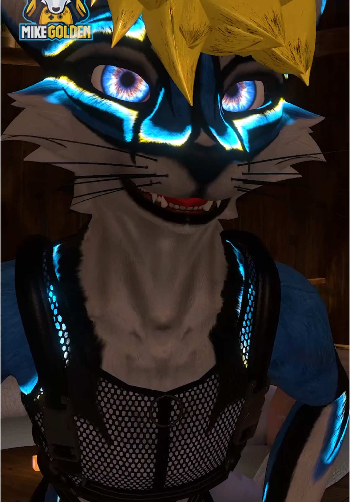 I know what you’re thinking. Don’t bother hiding it, it’s written all over your face #furry #vrchat #fursuit #thirsttrap #pov #bossenergy #mikegoldengames 