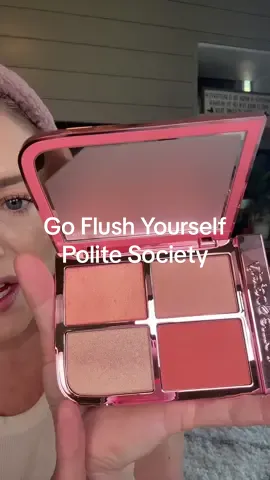 This is your sign to Go Flush Yourself! @Polite Society Beauty palette that’s gone viral for a reason. The blushes are buttery, the highlighter hits just right, and the packaging? Iconic. It’s giving attitude in the best way. #goflushyourself #politesociety #politesocietyblush #blushpalette #makeuptok 