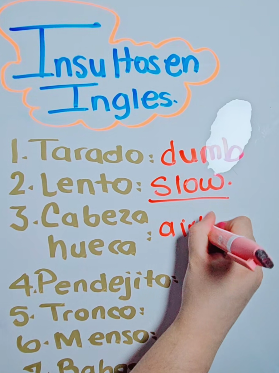 aprende insultos en ingles. leard bad words in english. #englishclass #englishteacher #inglesfacil #bilingue #clasedeingles #inglesfacilyrapido #inglesamericano #english 