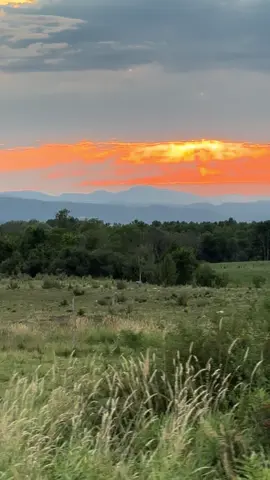 Fire in the sky 🌅 sunsets in Vermont hit different ❤️  I’m in love! #sunset #vermont 
