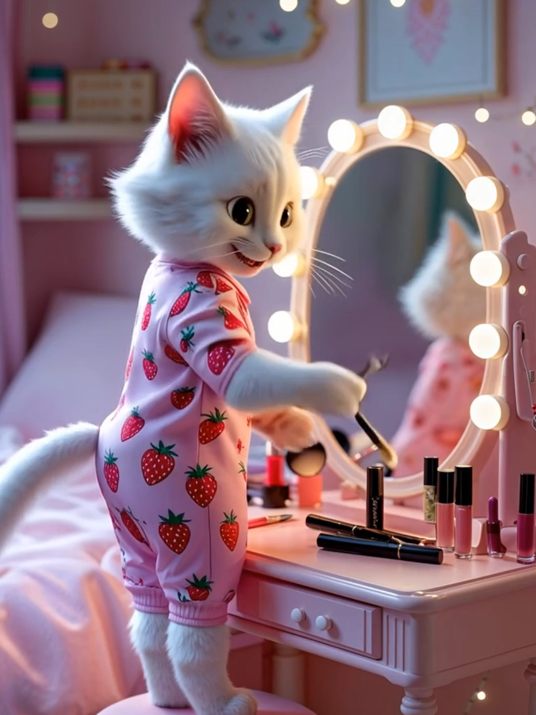 Did the kitten learned the lesson? 💄💄 #storycat #kittens #catsoftiktok #cutecat #kitty #catlover #cat #aicat #cartoons #emotionalstory