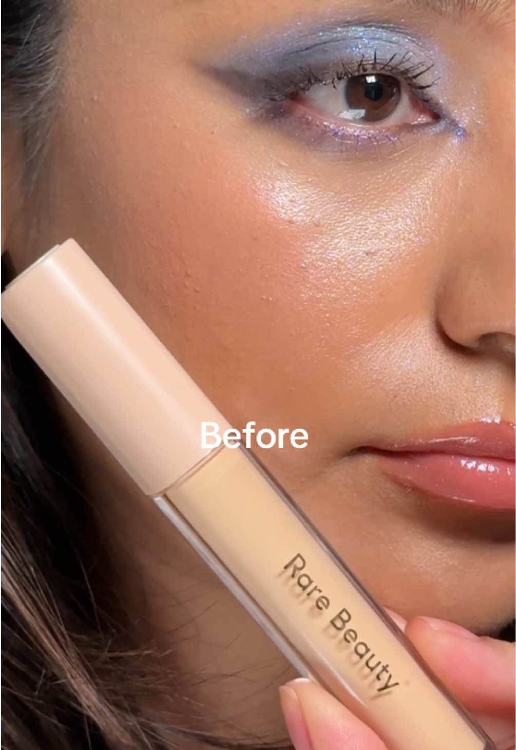 @Rare Beauty Positive Light Under Eye Brightener in shade Medium #rarebeauty #raremoments #rareroutine #selenagomez #eyebrightener