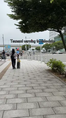 Tsunami warning in Hakodate ! #hakodate #つなみ #津波 #japan #japantsunami 