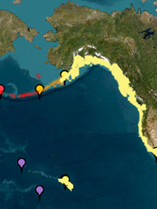 A massive magnitude 8.8 earthquake struck off the coast of Russia Tuesday, sparking tsunami warnings in Alaska and Hawaii and alerts for other areas of the West Coast. The earthquake occurred about 85 miles off the east coast of Russia's Kamchatka Peninsula with a depth of nearly 12 miles, according to the U.S. Geological Survey. The agency upgraded the earthquake's reported magnitude from initial reports of 8.0 and 8.7. Magnitude 6.3 and 6.9 aftershocks were also reported in the area, according to USGS. #news #earthquake #tsunamiwarning #russia #alaska #hawaii