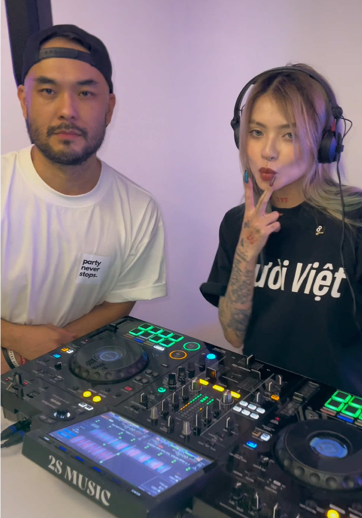 Dj Terrie and Petey Magic in Vietnam for Saigon tattoo parlor opening @jellyiv 