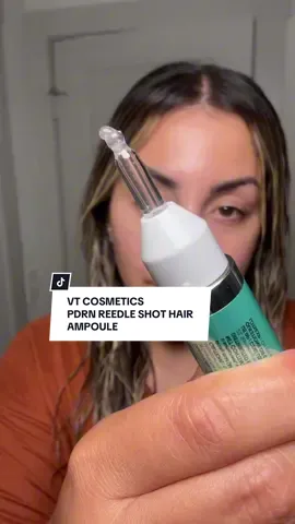 After seeing how much I loved their lip plumper, I decided to try this out lol. But honestly, I won’t have a great idea of how it works until later on! It is definitely tingly and you can feel it working. I will say I have very itchy spots on my scalp and that hasn’t happened yet today. So fingers crossed! #CapCut #vtcosmetics #vtcosmeticspdrn #pdrnhairampoule #growthickerhair @VT Cosmetics US 