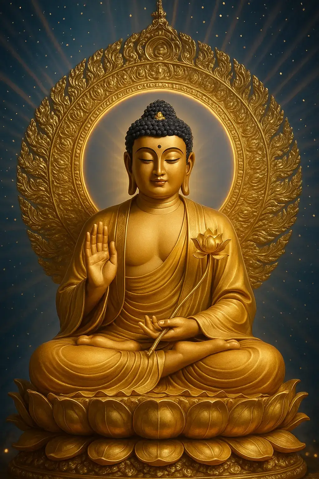 Ráng niệm Phật, trì tâm bất viễn.  Khi lâm nguy, có Phật độ liền.  Dẫu ta không bạc, không tiền.  Trong tâm có Phật, não phiền rời xa.  #nhattamniemphat #niemphatmoingay #thankhoetaman #thongdongtutai #adidaphat 