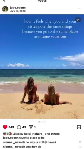 you will be seeing the same posts on your feed🙃 #sister #youngersister #oldersister #Summer #fyp #relatable  #xyzbcafypシ #vacation #post #tiktok #instagram #pictures 