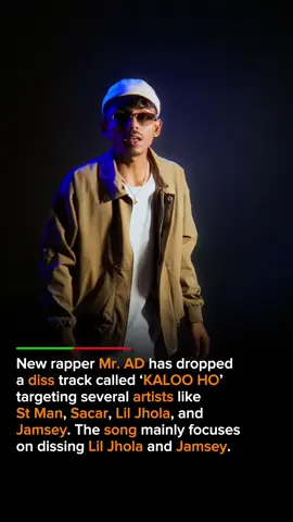 New rapper Mr. AD has dropped a diss track called ‘KALOO HO’ targeting several artists like St Man, Sacar, Lil Jhola, and Jamsey. The song mainly focuses on dissing Lil Jhola and Jamsey. . #nepalimusicvideoindustry 