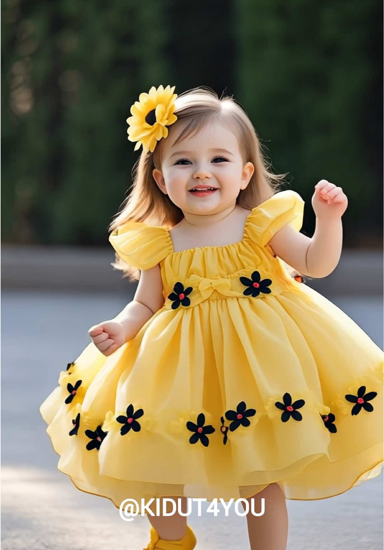 Cute baby girl.💛 #baby #dance #ai #viral 