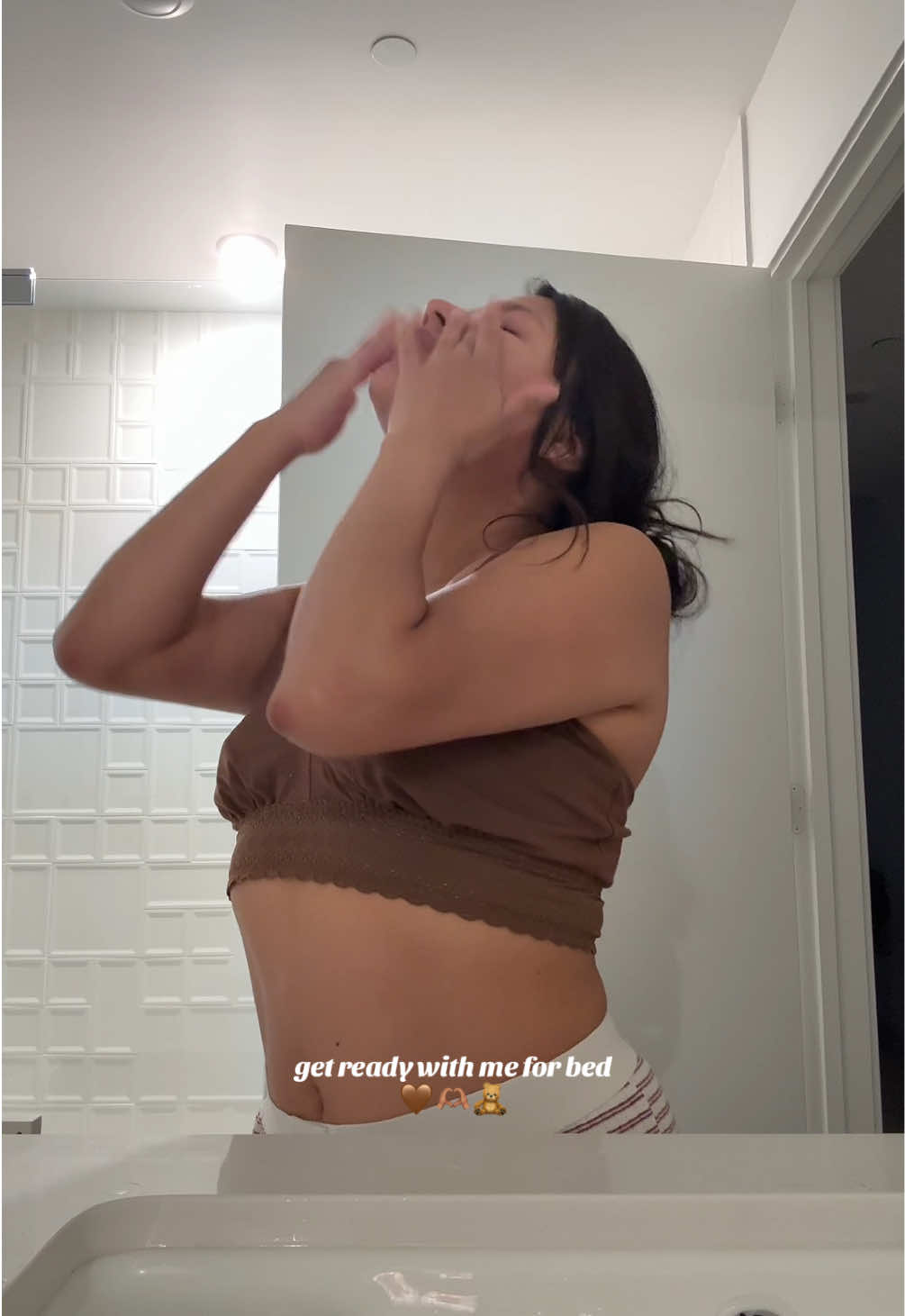 Get ready with my for bed with my comfy & cute set from @MeUndies 🐻🤎🐶  #MeUndiesPartner #skincare #grwm #bedtime #oralcare  https://meundies.com/partner  use code 'PARTNER' for 20% off! 🤎
