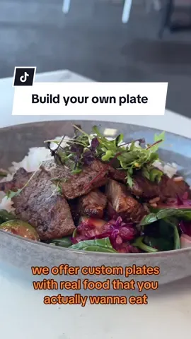 Trying to lose weight but want food that actually tastes good? Our custom plates let you pick your protein, sides, and veggies- we just handle the macros. Real food real results. #healthycafe #gregoryhills #nutriverse #customplates #weightlossmeals #mealprepsydney #macrofriendly #realfood #eathealthy 