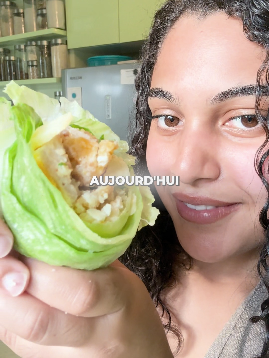 Mon wrap César… sans pain. Juste de la laitue, des tenders Isla, un peu de parmesan et c’est plié. 😮‍💨 #cleaneating #wrapchallenge #casarsalad #isladelice