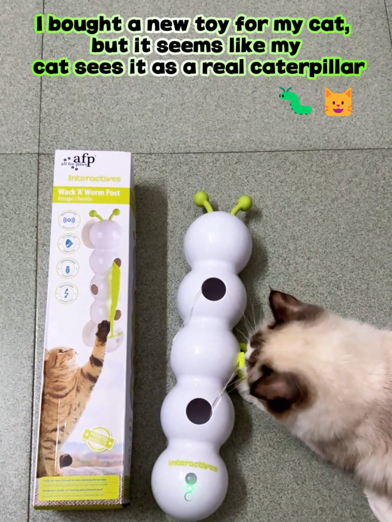 🐛⚡ **Self-play mode: ACTIVATED!** 🤖😻 Let your kitty chase, pounce, and *obsess* over the ** Smart Caterpillar Toy**! This suction-cup-powered wiggler uses *motion sensors* to dart and dance—keeping cats entertained for hours (even when you’re busy!). 🔋🎉 👉 **SWIPE** to see it in action—*chaos guaranteed*! ✨ **Smart sensor tech** = endless unpredictable moves! ✨ **Rechargeable** = no battery hassle. ✨ **Suction cup base** = stays put during wild play! 💬 Comment “CATERPILLAR” to treat your cat to this summer’s *must-have* toy! 🌸 #SmartCatToys #allforpaws #CaterpillarChaos #CatLovers #SelfEntertainment #PetTech #PlaytimePerfection #toys #funnytoys #tiktok #fyp