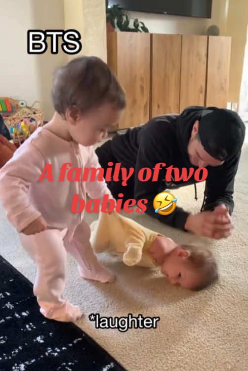 A family of two babies 🤣#happy #humor #basketball #fuuny #kitchen #infant 