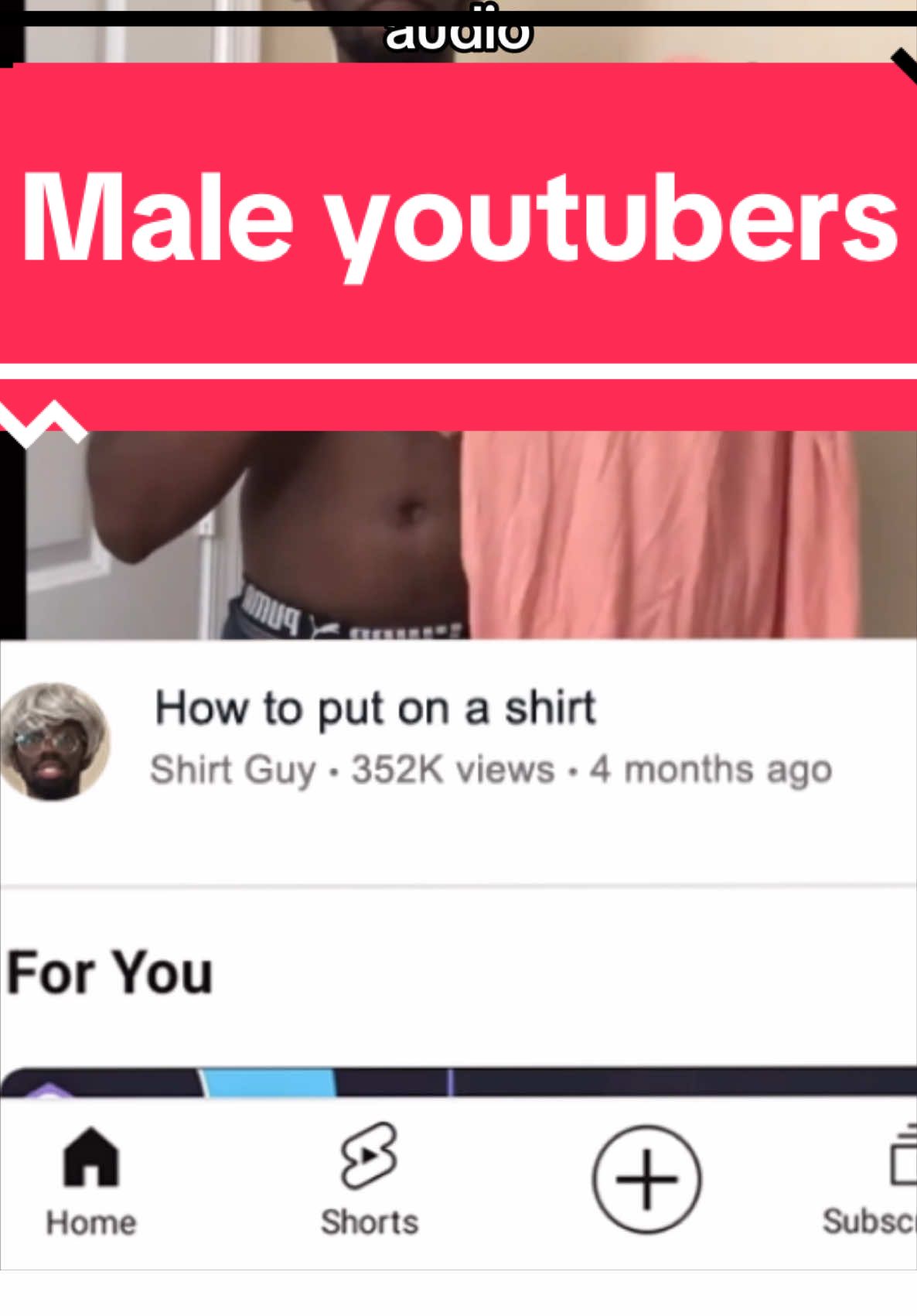 Male YouTubers overprocessing their voice audio #fyp #comedy #skit