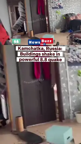 Inside Kamchatka, Russia: Rare Footage Shows Destructive Shaking from Mega-Quake Seismic videos from Kamchatka, Russia reveal intense tremors that shook buildings for minutes after the massive 8.7–8.8 magnitude earthquake on July 29, 2025. In apartments, furniture toppled and lights swayed violently—some footage captured alarms blaring in monitoring stations as seismic waves hit. The earthquake triggered tsunami warnings across the Pacific, affecting Japan, Hawai‘i, the U.S. West Coast, and more. Though no confirmed fatalities have been reported yet, there were minor injuries in Petropavlovsk-Kamchatsky, the regional capital, and surrounding areas. Local authorities declared a state of emergency. This is the strongest quake in the region since 1952 and among the most powerful earthquakes globally in recent history. #NewsBuzz247 #BreakingNews #Kamchatka #Russia #Earthquake #Tsunami #NaturalDisaster #ViralVideo #PacificAlert #DisasterFootage #StaySafe 