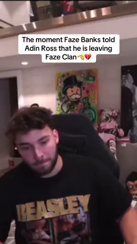 The moment Faze Banks told Adin Ross that he is leaving Faze Clan🫡💔 #fazebanks #adinross 