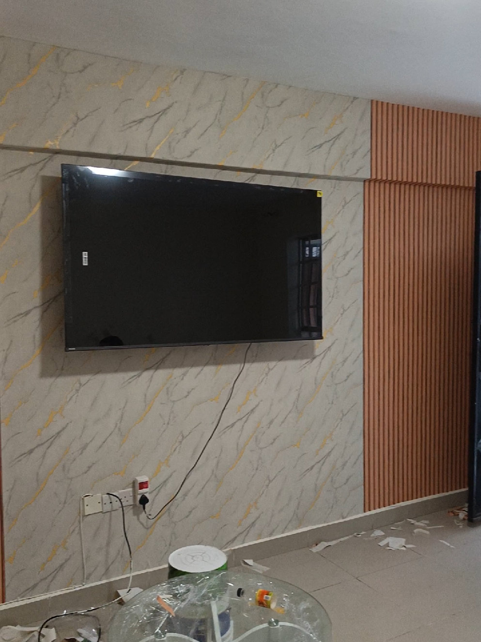 Tv wall wallpaper designs  📞0742137232 #trendyluxeinteriors #creatorsearchinsights 