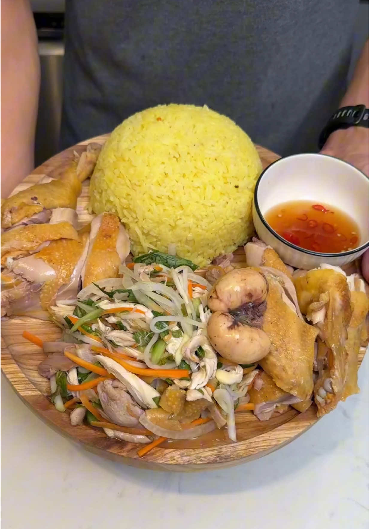Cơm gà Hội An tại gia.  #leanhnuoi #fyp #food #cooking #comgahoian 