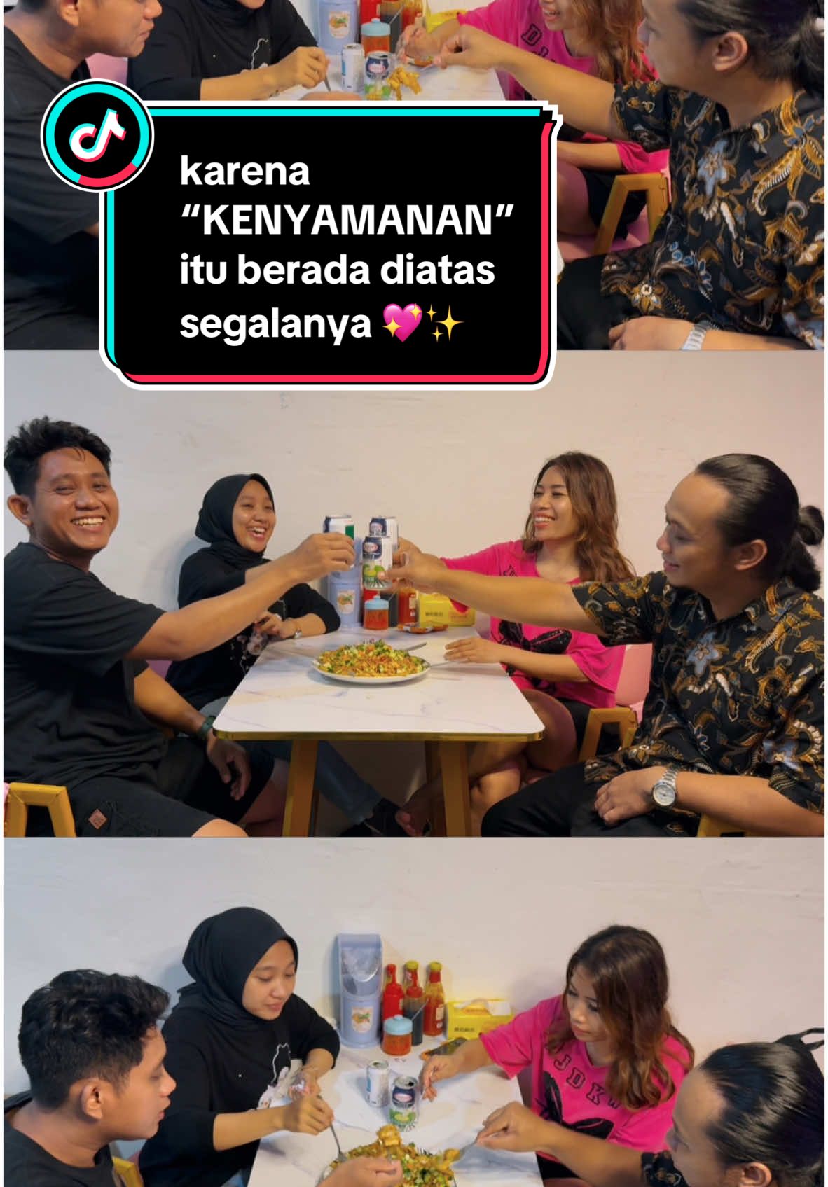 Hi gengskyyyy, sekali sekali Mimin upload video kebersamaan keluarga cemara ini nyakkkk 🤭 soalnya gemeccccc bgt wehhh 🤏🏻 . Anw ini ada bu Amy, dia abang-abang, dan satu adek kecil 🤭 Kami sedang menikmati malam yang hujan dengan makan kwetiau special buatan adek kecil 🤩 . Gengskyyy, Warkop Bu Amy berkomitmen untuk selalu memberikan pelayanan yang sebaik mungkin kepada para customer, supaya customer nyaman untuk datang dan senang ketika berada di Warkop kami. Karena bagi kami “KENYAMANAN” adalah diatas segalanya 💖✨  . Menurut kalian pelayanan kami bagaimana gengs? Jika ada saran dan masukan boleh banget dm kami yaaak 🥰 #warkopbuamy🇹🇼 #fyp #taiwan🇹🇼 #warungindo #yangmei #warkoptaiwan #nongkrongbareng #buamy 