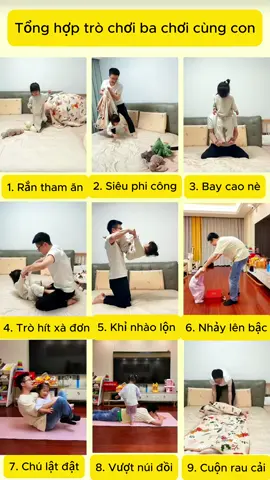 📌9 trò chơi huyền thoại ba nào cũng nên thử cùng con!Không cần đồ chơi xịn, chỉ cần ba chịu chơi là bé cười cả ngày 🤣 #BaChơiCùngCon #bavàbé 