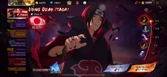 ITACHI UCHIHA (Mn săn sk chap 2 hết chx)#garenafreefire #nhasangtaofreefire #garena 
