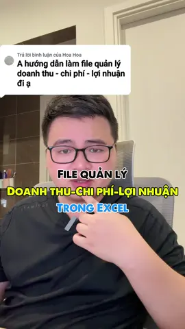 File quản lý doanh thu-chi phí-lợi nhuận trong excel  #tinhocvanphong  #tinhocmos #exceltips 