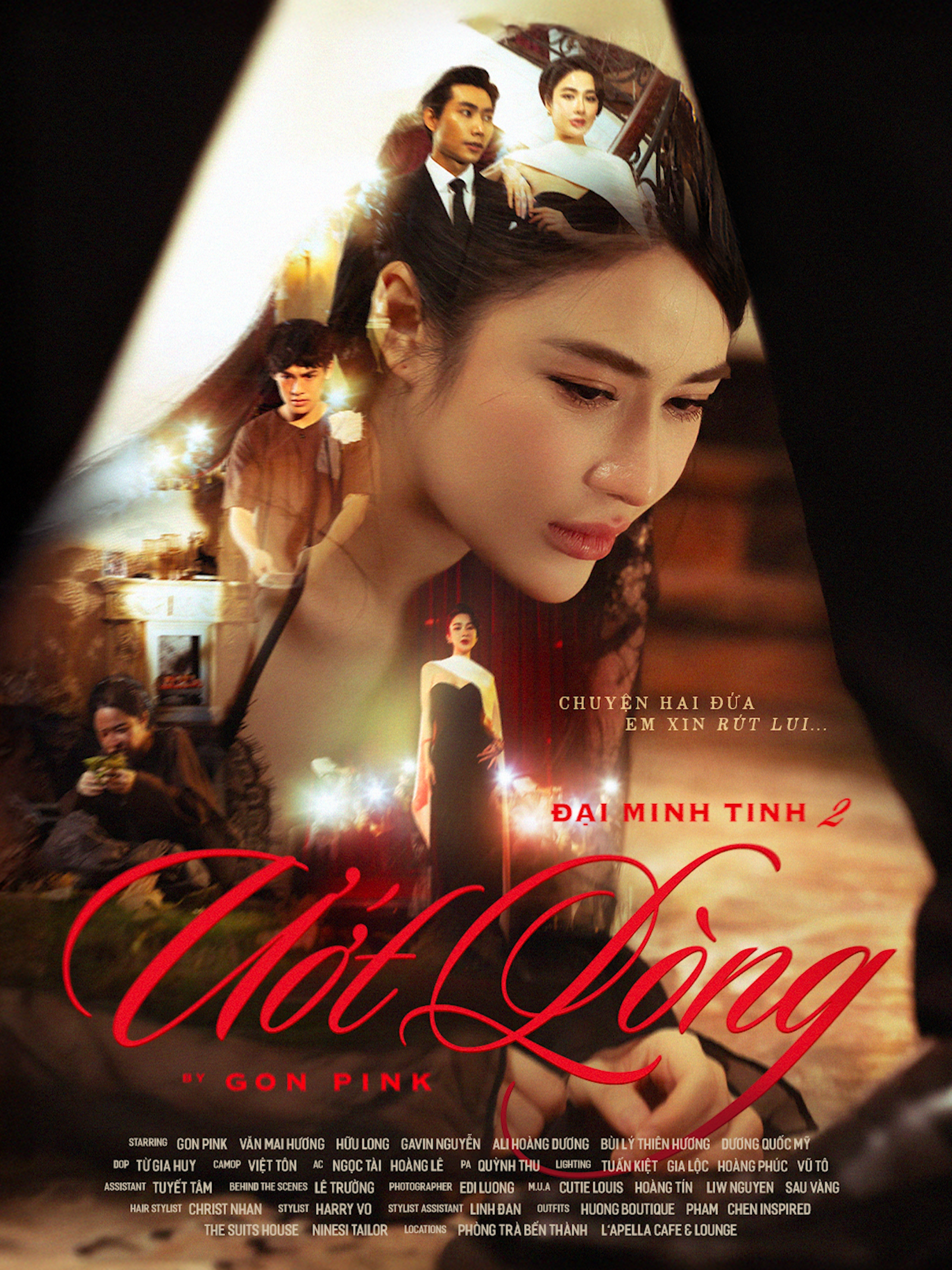 ƯỚT LÒNG - ĐẠI MINH TINH 2 by Gon Pink Starring: @vmhuong94 @smhuulong @gavin.official @keutenalihoangduong @thienhuong_7621 @duongquoc.my1605 DOP: @tugiahuy.1707 CamOp: Việt Tôn AC: Ngọc Tài, Hoàng Lê PA: @nguyen.quynhthuu Lighting: Phạm Hồ Tuấn Kiệt, Trần Nguyễn Gia Lộc, Hoàng Phúc, Vũ Tô Photographer: @edi_luong Behind The Scenes: @letrg Assistant: @12tam32 M.U.A: @tocgia.hoatrang,@mickey031293, Liw Nguyen, Sau Vàng Hair Stylist: Christ Nhan Stylist: @0910vh Stylist assistant: Linh Đan Outfits: Pham, Chen Inspired, @huongboutique.vn @marblerose.muse @thesuitshouse.official @ninesi_tailor Location: @phongtrabenthanh @apellacafelounge  #daiminhtinh2 #uotlong #vanmaihuong #gonpink #gonpinkk