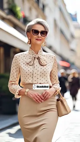 Estilo que fala por si! A mulher elegante aposta em roupas com bom caimento, cores neutras e acessórios que fazem a diferença. Um look simples pode se transformar em puro luxo com os detalhes certos. Inspire-se nesse visual cheio de classe! #ModaFeminina #EstiloElegante #LookChique #DicasDeModa #MulherComEstilo 
