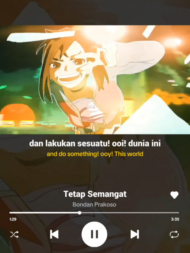 Malah lebih pas dengan lagu ini #bondanpermadi #dandadan #musikindo #liriklagu #tetapsemangat #animeedit #for 