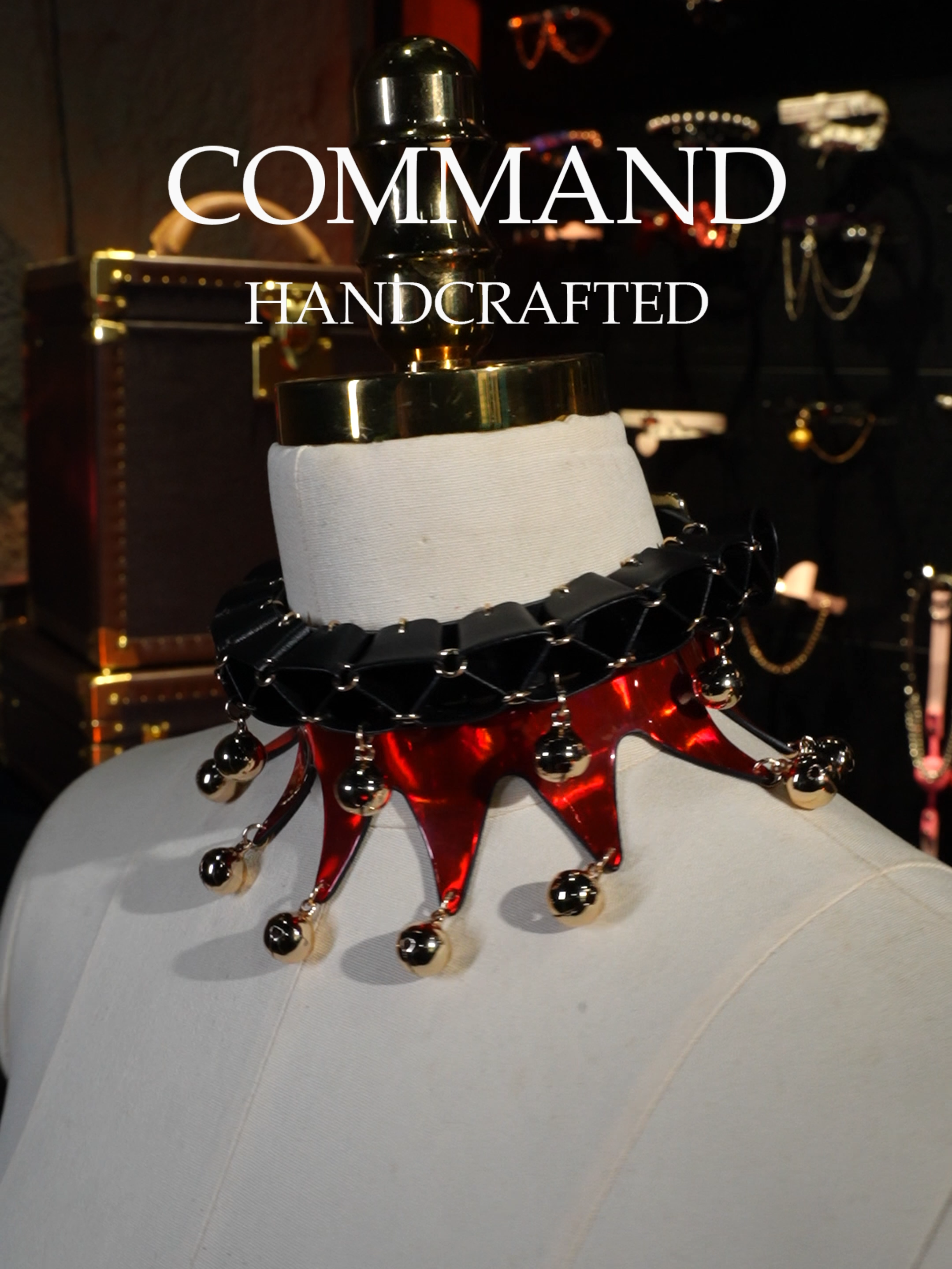 🖤 Double the jest. Double the chaos. 🤡 Drama meets drama. 💬Why wear one when you can layer the madness? #AlternativeFashion #customerservice #JesterChoker #bellcollar#handmadejewelry#CommandHandcrafted