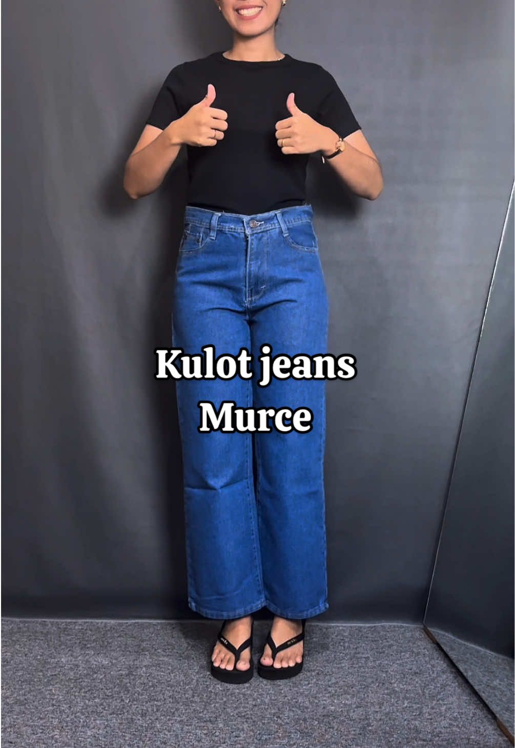 Minimal punta 1 sih kata aku mah #kulothighwaist  #kulotjeans  #loosejeans  #celanamurah  #celanajeans 