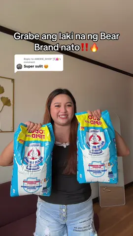 Replying to @AMERIE_SHOP 🛒🛍️ Sulit na sulit na nito at ang laki na talaga ng bear brand❤️☺️ #bearbrand #nestlebearbrand #bearbrand2400grams #bearbrandmilk #milkpowder 