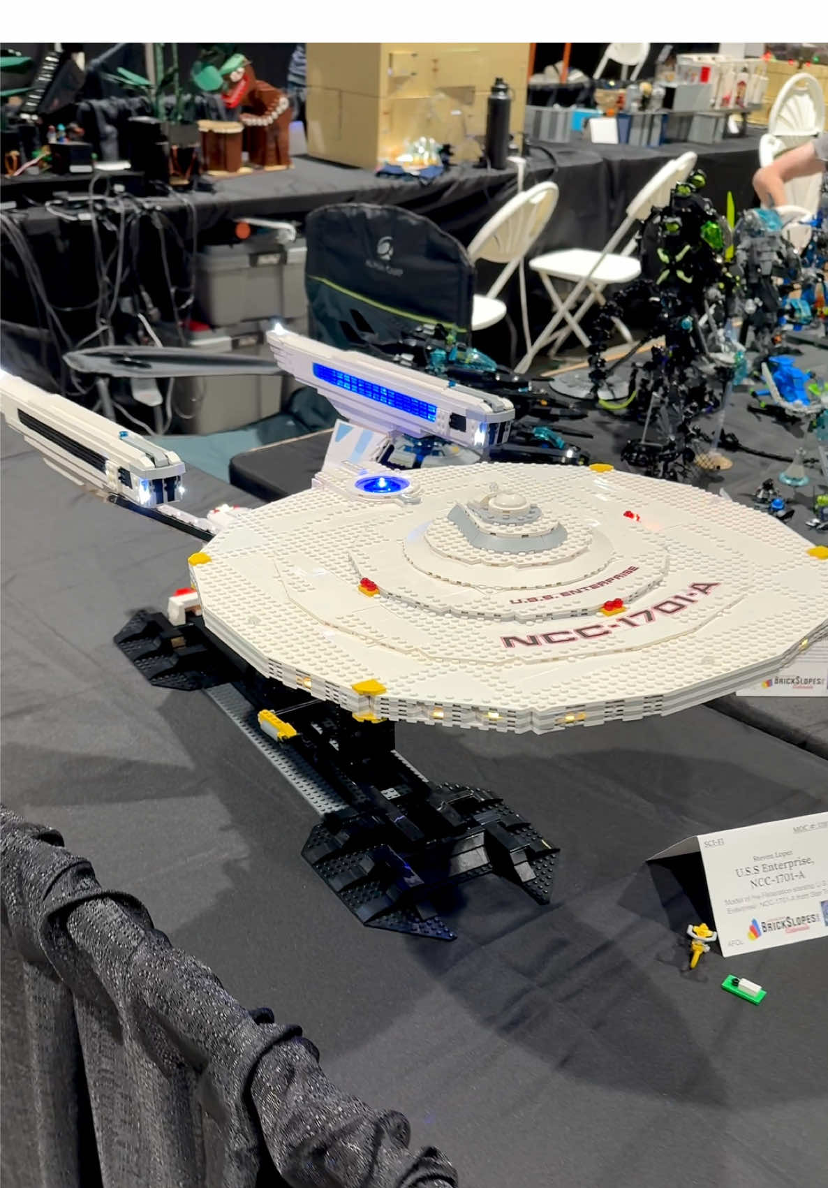 U.S.S Enterprise NCC-1701-A created by Steven Lopez, on display in Denver at @BrickSlopes Colorado in April 2025.  Awesome Enterprise! #NeedMoBricks #LEGO #StarTrek #BrickSlopesColorado2025 #AFOL