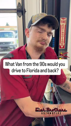 What 90s van would you drive to #florida and back? #carrepair #tiktokautocampaign #autotech #mechanic #autoshop #shoptalk #shoplife #van #90s 
